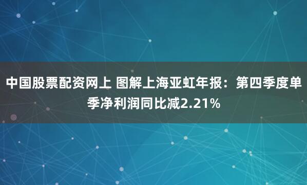 中国股票配资网上 图解上海亚虹年报：第四季度单季净利润同比减2.21%